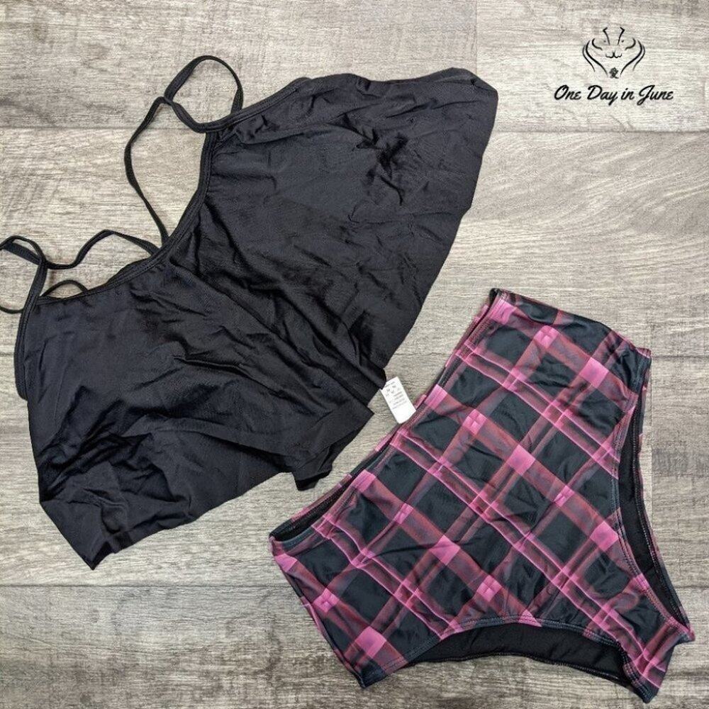 Peddney Flounce High Waist Bikini Swimsuit Size M
